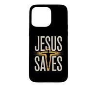 Jesus Saves Christian Faith Devotion Believer Case for iPhone 15 Pro Max