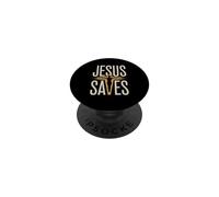Jesus Saves Christian Faith Devotion Believer PopSockets Adhesive PopGrip