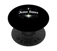 Jesus Saves Christian Inspiration PopSockets Adhesive PopGrip