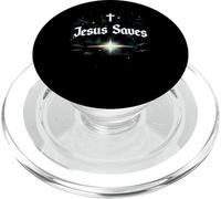 Jesus Saves Christian Inspiration PopSockets PopGrip for MagSafe