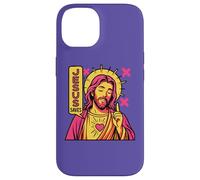 Jesus Saves Christian Purple Pink Anime Manga Pop Art Style Case for iPhone 14