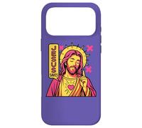 Jesus Saves Christian Purple Pink Anime Manga Pop Art Style Case for iPhone 17 Pro Max