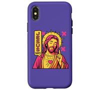 Jesus Saves Christian Purple Pink Anime Manga Pop Art Style Case for iPhone X/XS