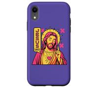 Jesus Saves Christian Purple Pink Anime Manga Pop Art Style Case for iPhone XR