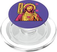 Jesus Saves Christian Purple Pink Anime Manga Pop Art Style PopSockets PopGrip for MagSafe