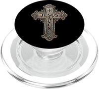 JESUS SAVES CROSS MESSAGE PopSockets PopGrip for MagSafe