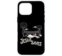 Jesus Saves Funny Christian Volleyball Player Faith Sports Case for iPhone 16 Pro Max