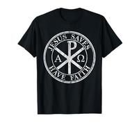 Jesus Saves, Have Faith - The Chi-Rho Cross - vintage T-Shirt