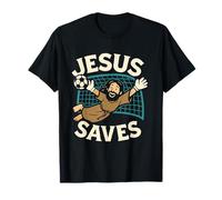 Jesus Saves I Christian Faith I Jesus Soccer Goalkeeper T-Shirt