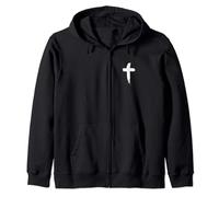 Jesus Saves John 3:16-17 Front and Back Print Christian Zip Hoodie