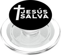 Jesus Saves Minimal Christian Spanish Language PopSockets PopGrip for MagSafe