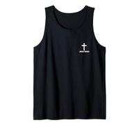 Jesus Saves Small Cross Huge Faith Christ Religious Easter Tank Top