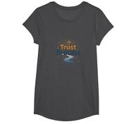 Jesus Saves: Trust The Process Christian Faith Quote T-Shirt, Girls, Dark Heather Grey, Medium