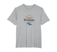 Jesus Saves: Trust The Process Christian Faith Quote T-Shirt, Men's Big and Tall, Heather Grey, 2X Tall
