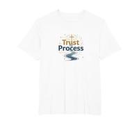 Jesus Saves: Trust The Process Christian Faith Quote T-Shirt, Men's Big and Tall, White, 3X Tall