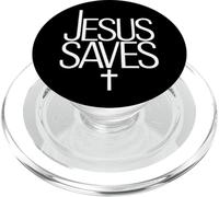 Jesus Saves Vintage Christian Faith Inspirational piece PopSockets PopGrip for MagSafe
