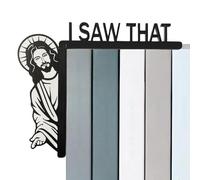Jesus Saw That Door Corner Sign - Funny Jesus Door Decor - Wood Frame Corner Decoration For Living Rooms | Bedroom, Church, School, Apartment
