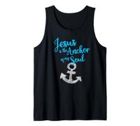 Jesus Saying Faith Anchor Courage Statement Cool LOL Church Tank Top