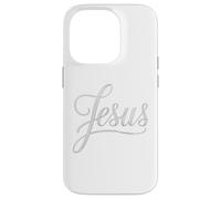 Jesus Script Hand Lettered Christian Faith Design Case for iPhone 14 Pro