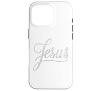 Jesus Script Hand Lettered Christian Faith Design Case for iPhone 16 Pro