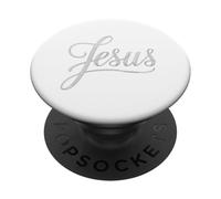 Jesus Script Hand Lettered Christian Faith Design PopSockets Adhesive PopGrip