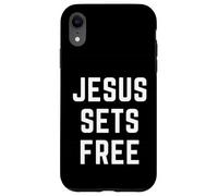 JESUS SETS FREE Christian Faith Bible Gospel Gifts Idea Case for iPhone XR