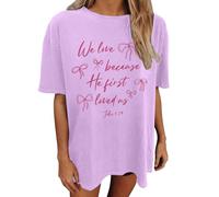 Jesus Shirts for Women Christian Oversized God is Good All The Time T Shirt Faith Inspirational Bible Verse Tee Tops Ladies Summer Tops