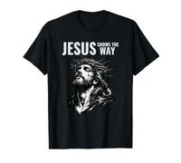 Jesus Shows A Way Inspirational Faith Design Value Graphic T-Shirt, Men, Black, M
