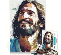 Jesus Smiling Portrait, The Chosen 1000 Adult Pieces Jigsaw Puzzle Enjoyable Game Nice Thick Family Enjoyable Art Piece (50x75cm)