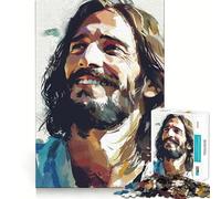 Jesus Smiling Portrait, The Chosen Jigsaw Puzzle 1000 Piece for Teenagers Cognitive Boost Smooth Connection Fun Play Art Piece (38x26cm)