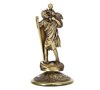 Jesus Statue Olive Colour 3.5in High Strong Alloy Stable Base Exquisite Details Jesus Figurine Home Car Office