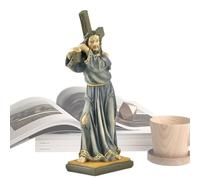 Jesus Statue,Resin Sculpture Model,Jesus Cross Statue - for Home Desk Office Church Living Room Festival Tabletop