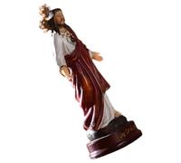 Jesus Statue Resin Tabletop Ornament for Bookshelf and Office