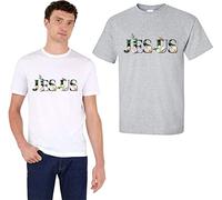 Jesus T-Shirt Christian Christianity Holly Spirit Religious God Bible Tee Top (White, M)