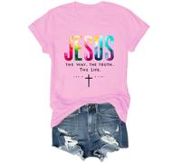 Jesus T-Shirt, Jesus The Way The Truth and The Life Shirt, Christian Shirts, Unisex Pink