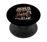 Jesus Take The Reins Rodeo PopSockets Adhesive PopGrip