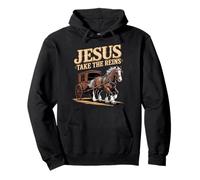 Jesus Take The Reins Rodeo Pullover Hoodie