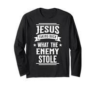Jesus Taking Back What the Enemy Stole Long Sleeve T-Shirt