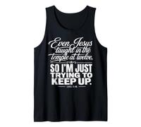 Jesus Taught Temple Twelve Luke 2:46 Christian Tank Top