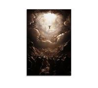 Jesus The Divine Light Saves Humanity Canvas Print Poster Decorative Painting Canvas Wall Art Living Room Poster Bedroom Painting, Wall Art Picture Print Modern Family Room Decor 08 x 12 inches (20 x