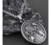 Jesus The Good Shepherd Pendant Necklace Chain Men's Stainless Steel Jewelry