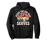 Jesus The One Who Serves Religious Pickleball - Pullover Hoodie