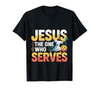 Jesus The One Who Serves Religious Pickleball - T-Shirt