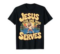 Jesus The One Who Serves Religious Pickleball - T-Shirt