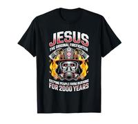 Jesus The Original Firefighter Christian Savior Protection T-Shirt