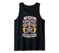 Jesus The Original Firefighter Christian Savior Protection Tank Top