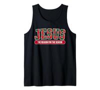 Jesus The Reason for The Season Plaid Christmas Tank Top