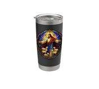 Jesus the Shepherd Medieval Cathedral Mosaic Art Lambs Stainless Steel Insulated Tumbler