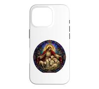 Jesus the Shepherd Protects Lambs Cathedral Mosaic Art Case for iPhone 16 Pro