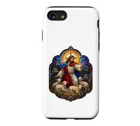 Jesus the Shepherd Protects Lambs Christian Stained Glass Case for iPhone SE (2020) / 7/8